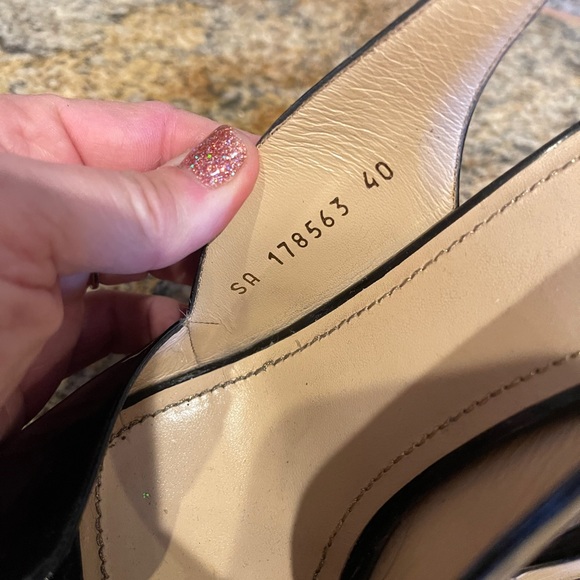 Yves Saint Laurent black patent platform heels YSL size 40 - Picture 3 of 4